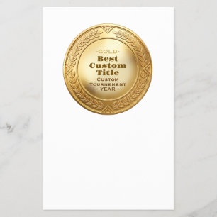 3D realistische Goldmedaille, anpassbare Auszeichn Flyer