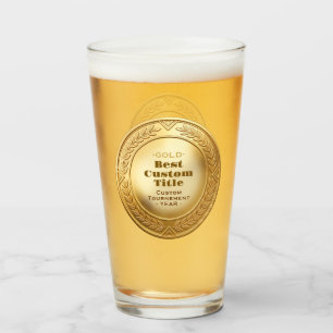 3D realistische Goldmedaille, anpassbare Auszeichn Glas