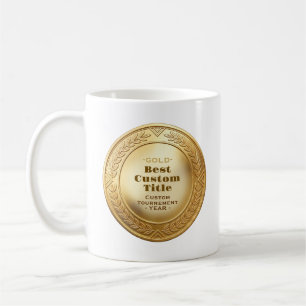 3D realistische Goldmedaille, anpassbare Auszeichn Kaffeetasse