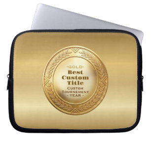 3D realistische Goldmedaille, anpassbare Auszeichn Laptopschutzhülle