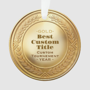 3D realistische Goldmedaille, anpassbare Auszeichn Ornament