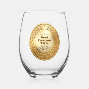 3D realistische Goldmedaille, anpassbare Auszeichn Weinglas Ohne Stiel