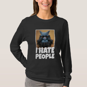 3D realistischer Katzenmiesepeter für Kaffee Ich h T-Shirt