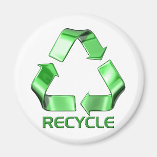 3d recyceln Grafik Magnet