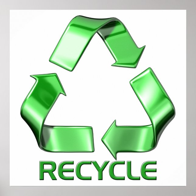 3d Recycle Graphic Poster (Vorne)