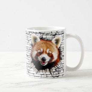 3D Red Panda Wall Break - Paradies für Kletterhexe Kaffeetasse