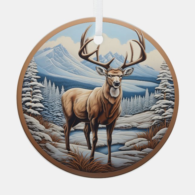 3D Rentier Weihnachtsschmuck (Rückseite)