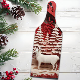 3D-Rentiere im WaldWinter Schneidebrett