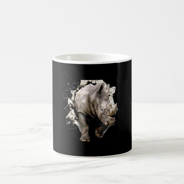 3d Rhino - African Safari Animal Rhinoceros Kaffeetasse (Mittel)