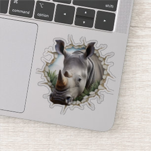 3D Rhinoceros Mendrisiotto Aufkleber