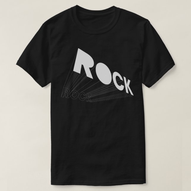 3D Rock Design T-Shirt (Design vorne)