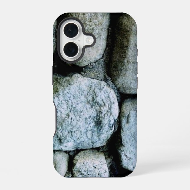 3D Rock Solid iPhone 16 Hülle (Rückseite)
