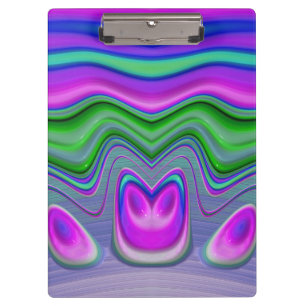 ~ 3D! Rosa, Lila, grün, blau ~ Klemmbrett