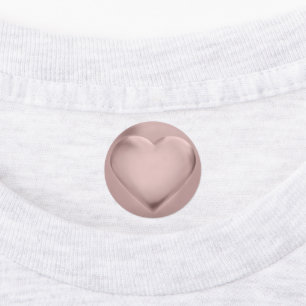 3D-Roségoldfolien-Herz-Liebes-Hochzeitsmedaille Etiketten
