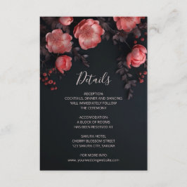 3D Roses Wildflowers Apricot Black Begleitkarte