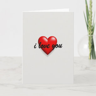 3D-Rot-Herz-Ich-liebe-dich-Karte Karte