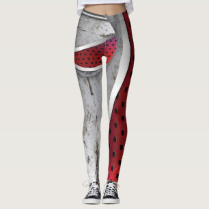 3D, rot und grau strukturiert Leggings