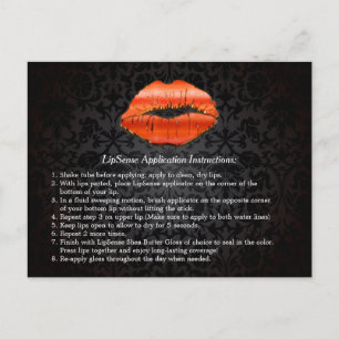 3D Rote Lippen Schönheitssalon Make-up-Anleitung T Postkarte