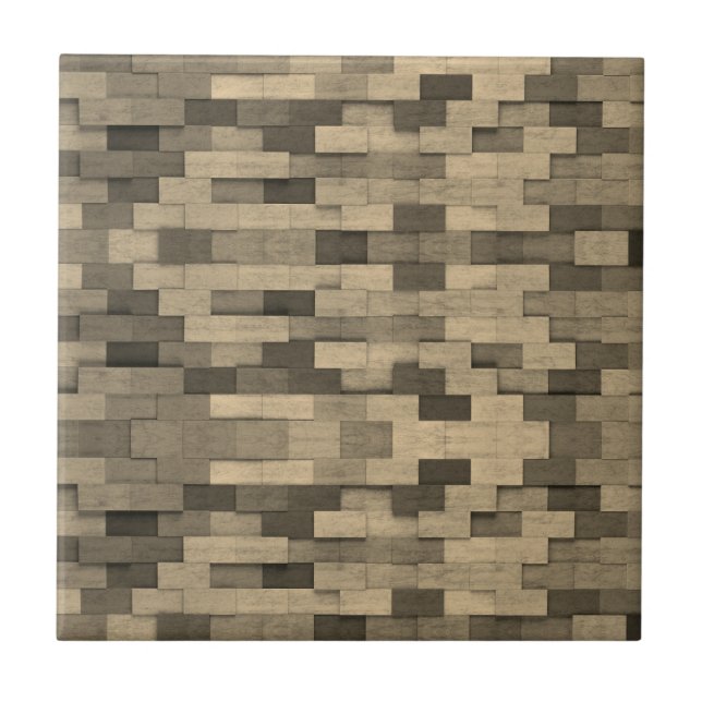 3D-Sandfarbenziegel Fliese (Vorderseite)