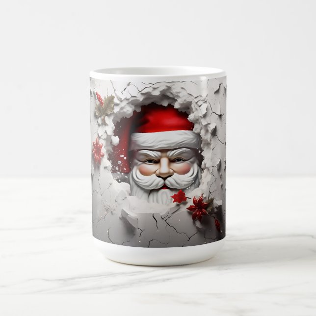 3D Santa Smash Kaffeetasse (Mittel)