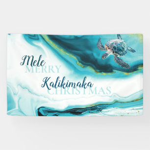 3D-Schildkröte Mele Kalikimaka Weihnachten Banner