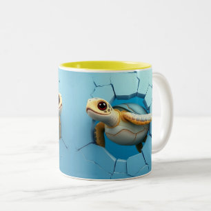 3D-Schildkrötenwickel, Tasse-Verpackung 3d-Design Zweifarbige Tasse