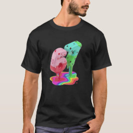 3D-Schmelz-67-Bunte-glänzende-Grafik-T-Shirt T-Shirt
