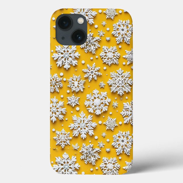 3D-Schneeflocken Case-Mate iPhone Hülle (Rückseite)