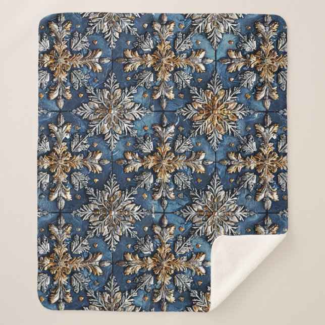 3D-Schneeflocken Sherpadecke (Vorderseite)