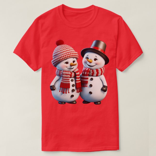 3D-Schneemann 4 T-Shirt (Design vorne)