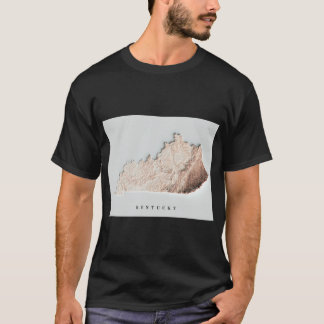 3D-Schummerungsreliefkarte von Kentucky digital ge T-Shirt