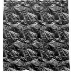 3d Schwarz-Rough Textur Papier Muster Duschvorhang