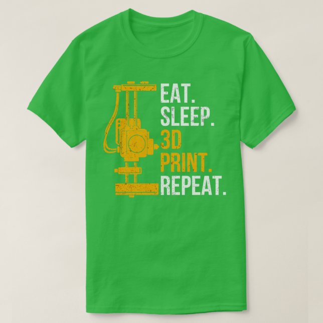 3D-Shirt drucken Stift 3D-Druck wiederholen T-Shirt (Design vorne)