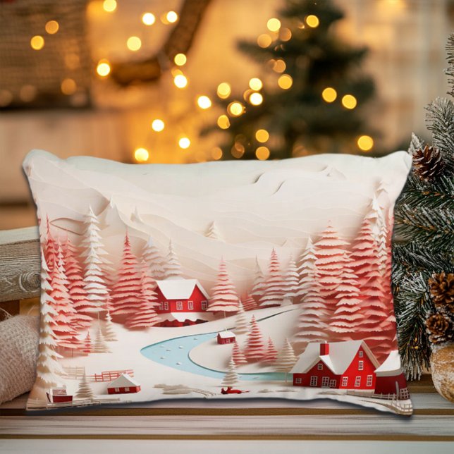 3D Skandinavische Winterlandschaft Dekokissen (Von Creator hochgeladen)