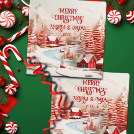 3D Skandinavische Winterlandschaft Geschenkanhänger