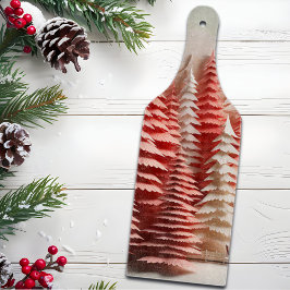 3D Skandinavische Winterlandschaft Schneidebrett