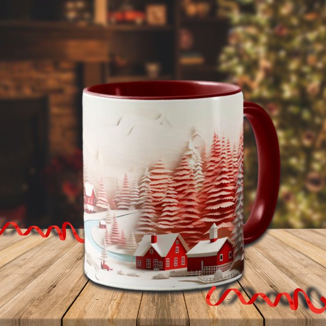 3D Skandinavische Winterlandschaft Tasse (Von Creator hochgeladen)