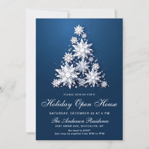 3D Snowflakes Weihnachtsbaum Holiday Open House Einladung