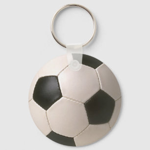 3D Soccerball Schwarz-weißer Fußball Schlüsselanhänger