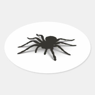 3D-Spider Ovaler Aufkleber