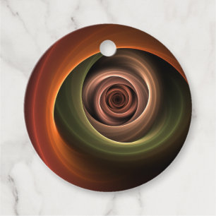 3D Spiral Abstrakt warme Farben Moderne Kunst Maßg Geschenkanhänger