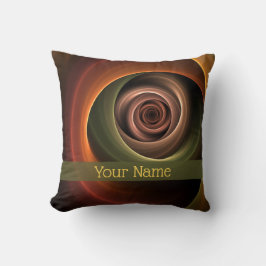 3D Spiral Abstrakt Warme Farben Modernes Fraktal N Kissen