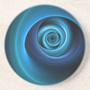 3D Spiralblau Farben Modernes Abstraktes Fraktal K Getränkeuntersetzer