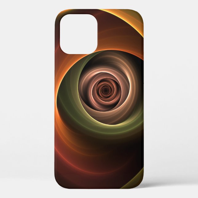 3D Spirale Abstrakt Warme Farben Modernes Fraktal  Case-Mate iPhone Hülle (Rückseite)