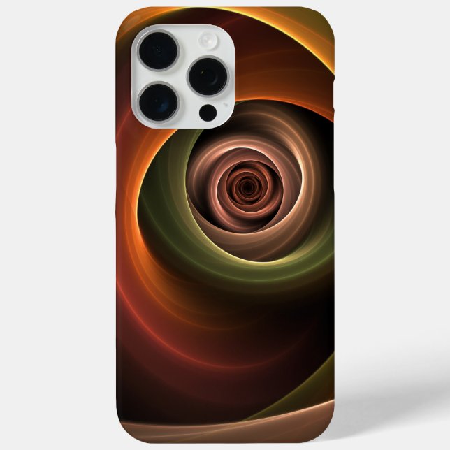 3D Spirale Abstrakt Warme Farben Modernes Fraktal  Case-Mate iPhone Hülle (Rückseite)
