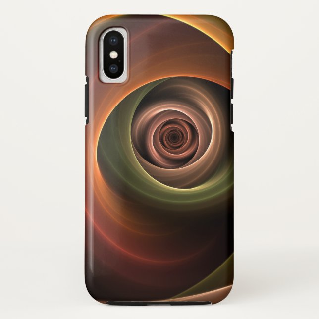 3D Spirale Abstrakt Warme Farben Modernes Fraktal  Case-Mate iPhone Hülle (Rückseite)