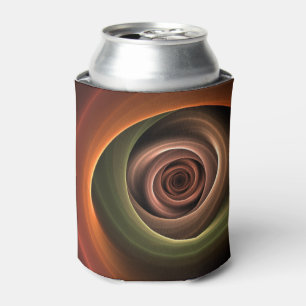3D Spirale Abstrakt Warme Farben Modernes Fraktal Dosenkühler