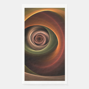 3D Spirale Abstrakt Warme Farben Modernes Fraktal Serviette