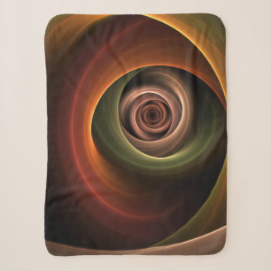 3D Spirale Abstrakt Warme Farben Modernes Fraktal  Sherpadecke