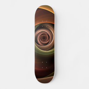 3D Spirale Abstrakt Warme Farben Modernes Fraktal Skateboard